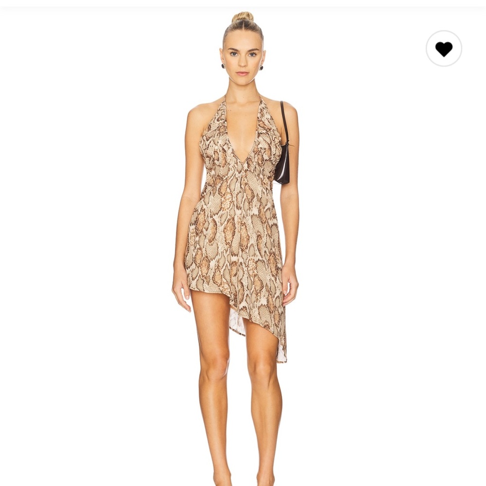 AFRM Sand Snake One-Shoulder Asymmetric Mini Dress
